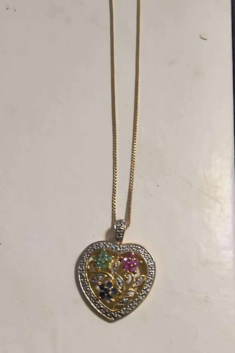 Gemstone Heart Necklace