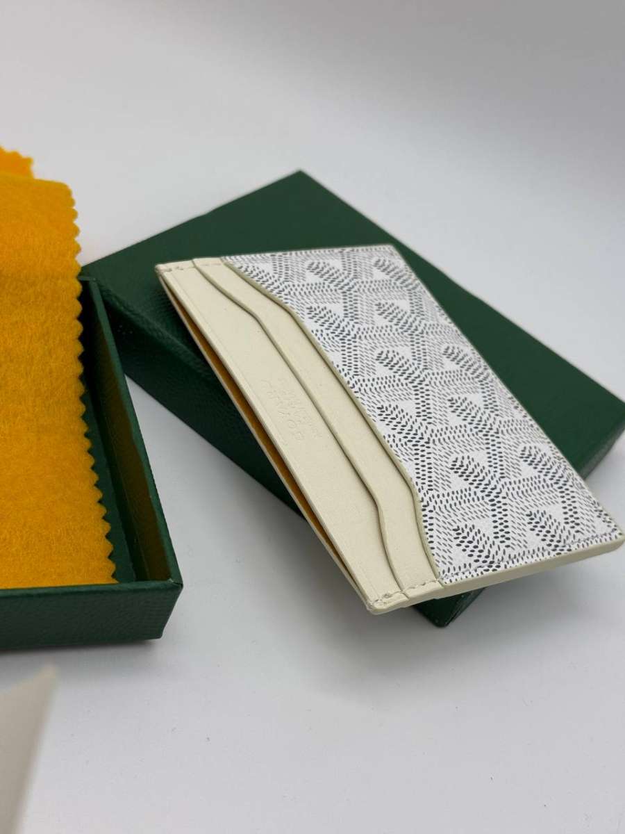 White Goyard Card Holder