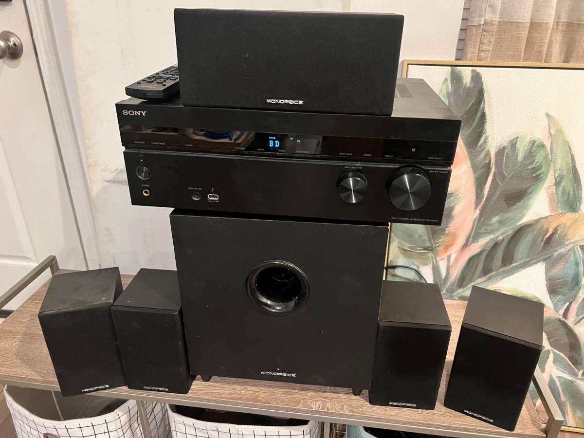 Sony Powered SubwooferSony  Receiver  Shelf SpeakersSony  Sp