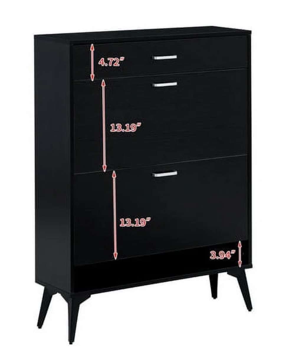 black shoe cabinet