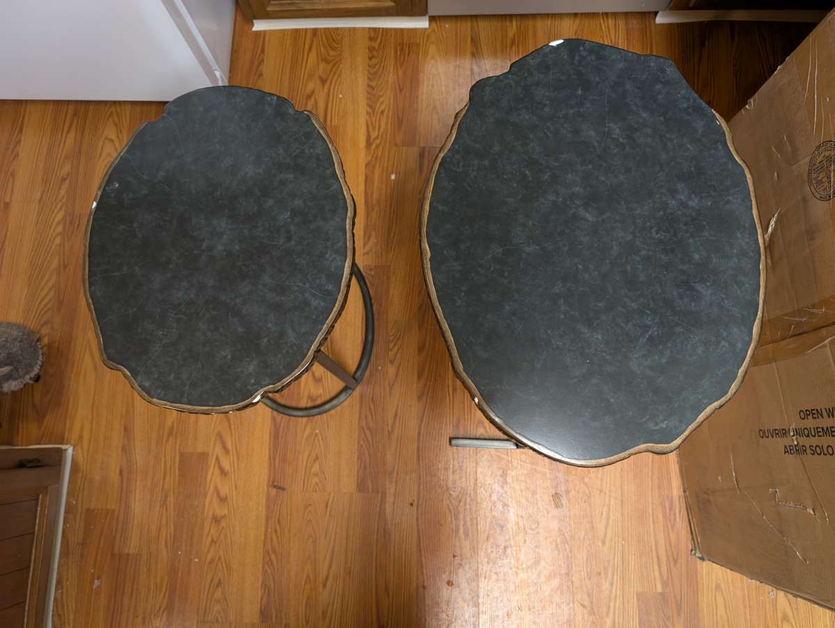 Hooker Furniture Brass Lacquer Nesting Tables
