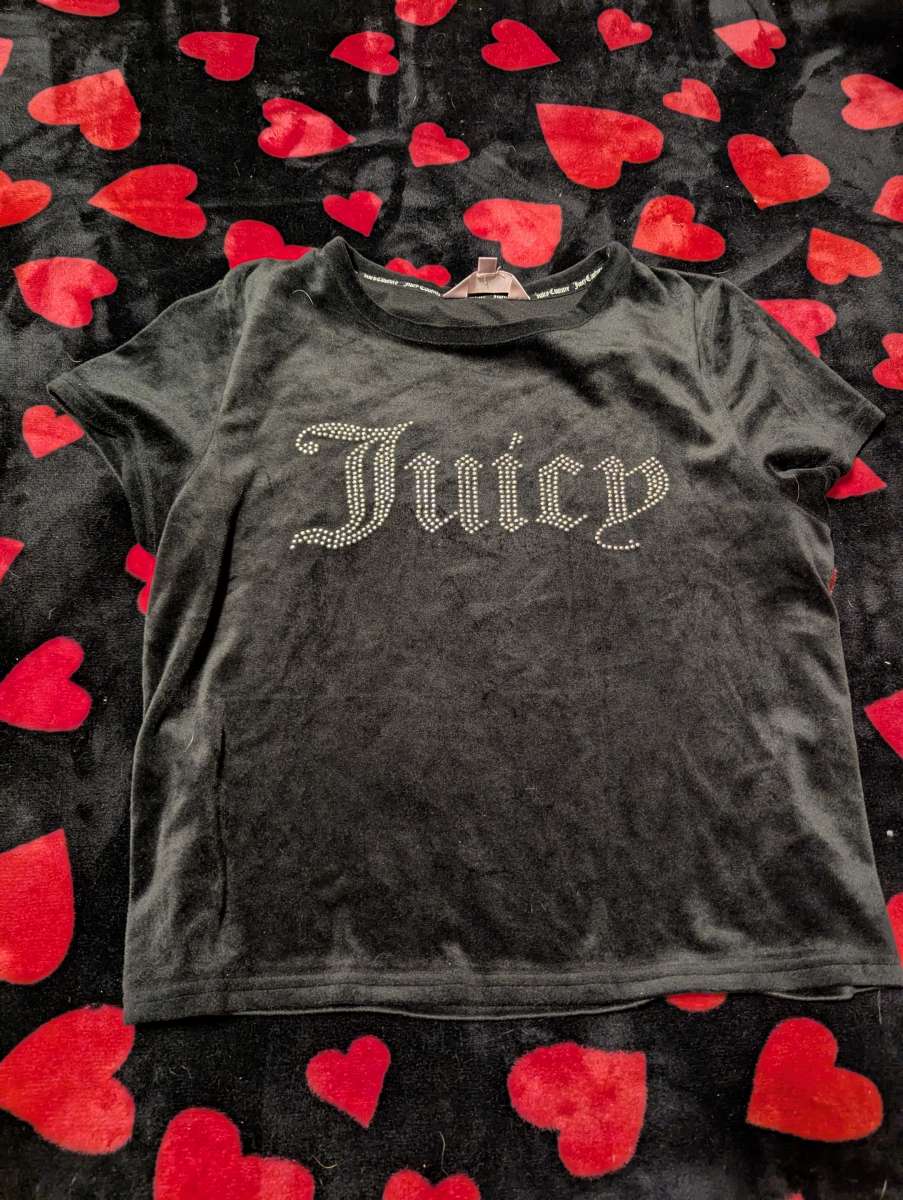 Black velour juicy couture shirt