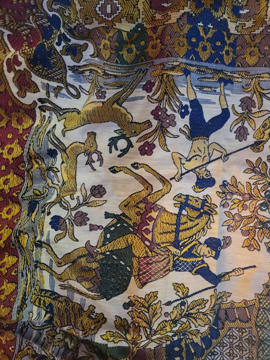 Embroidered Persian Tapestry Tablecloth Blanket Wall Decor