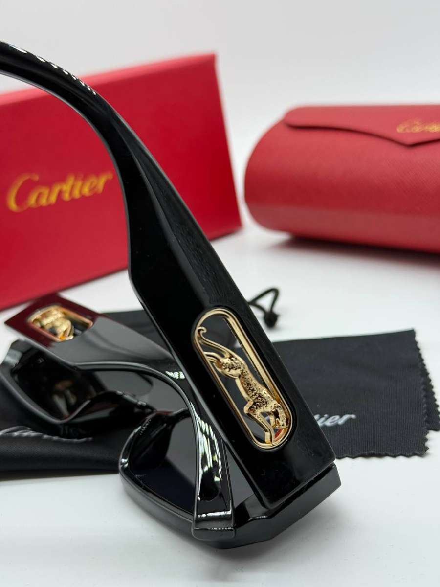 Black Cartier Cheetah Sunglasses