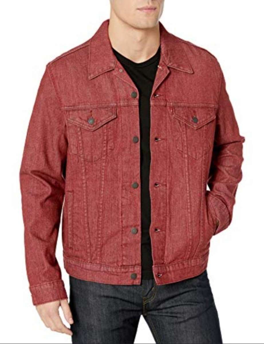 Levis The Trucker Red Denim Jean Jacket