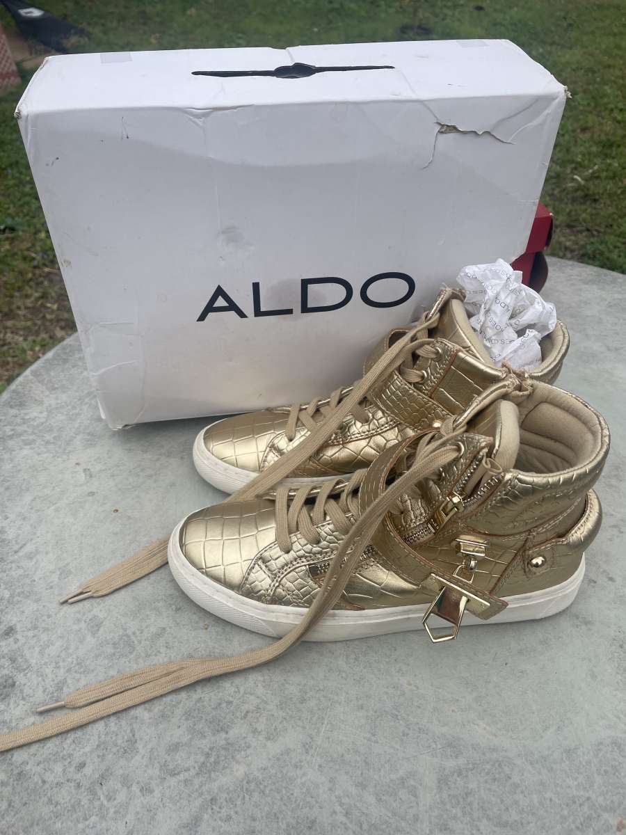 Like New Gold  Aldo High Tops