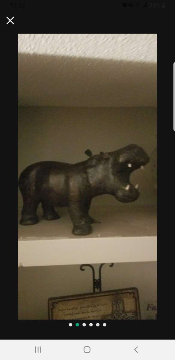 hippopotamus leather wrapped hippopotamus