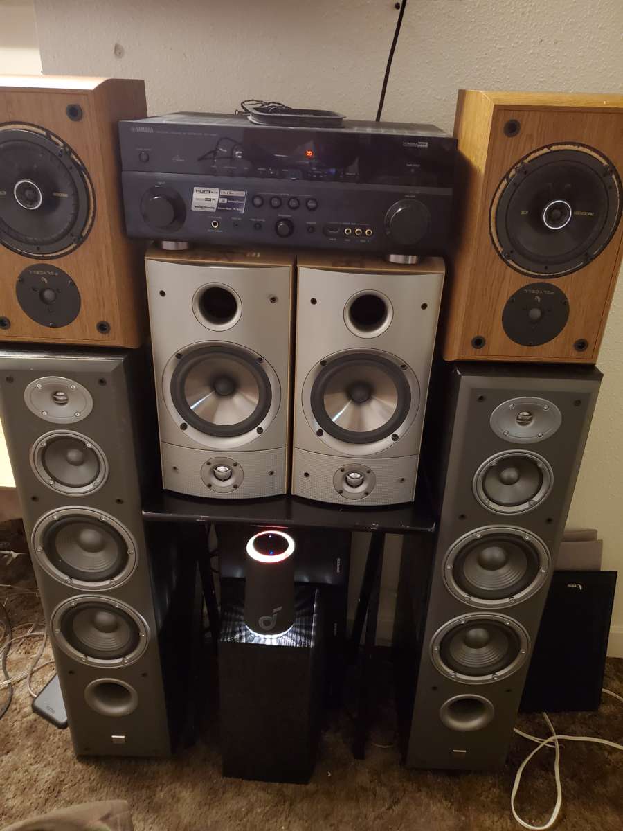 yamaha reciever and jbl northridge speakers