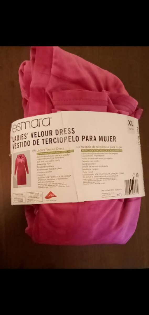ladies pink velor dress