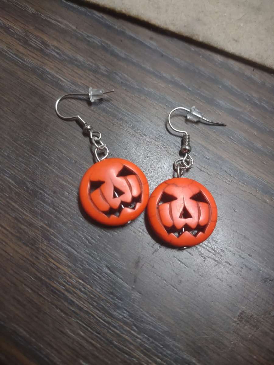 pumpkin earrings set