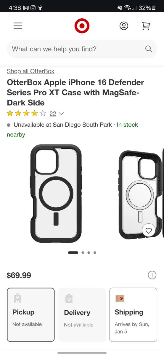 OtterBox Defender Series Pro XT Clear Case For iPhone 16