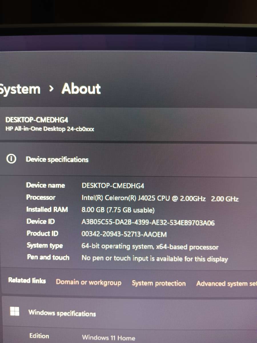 Hp desk top computer