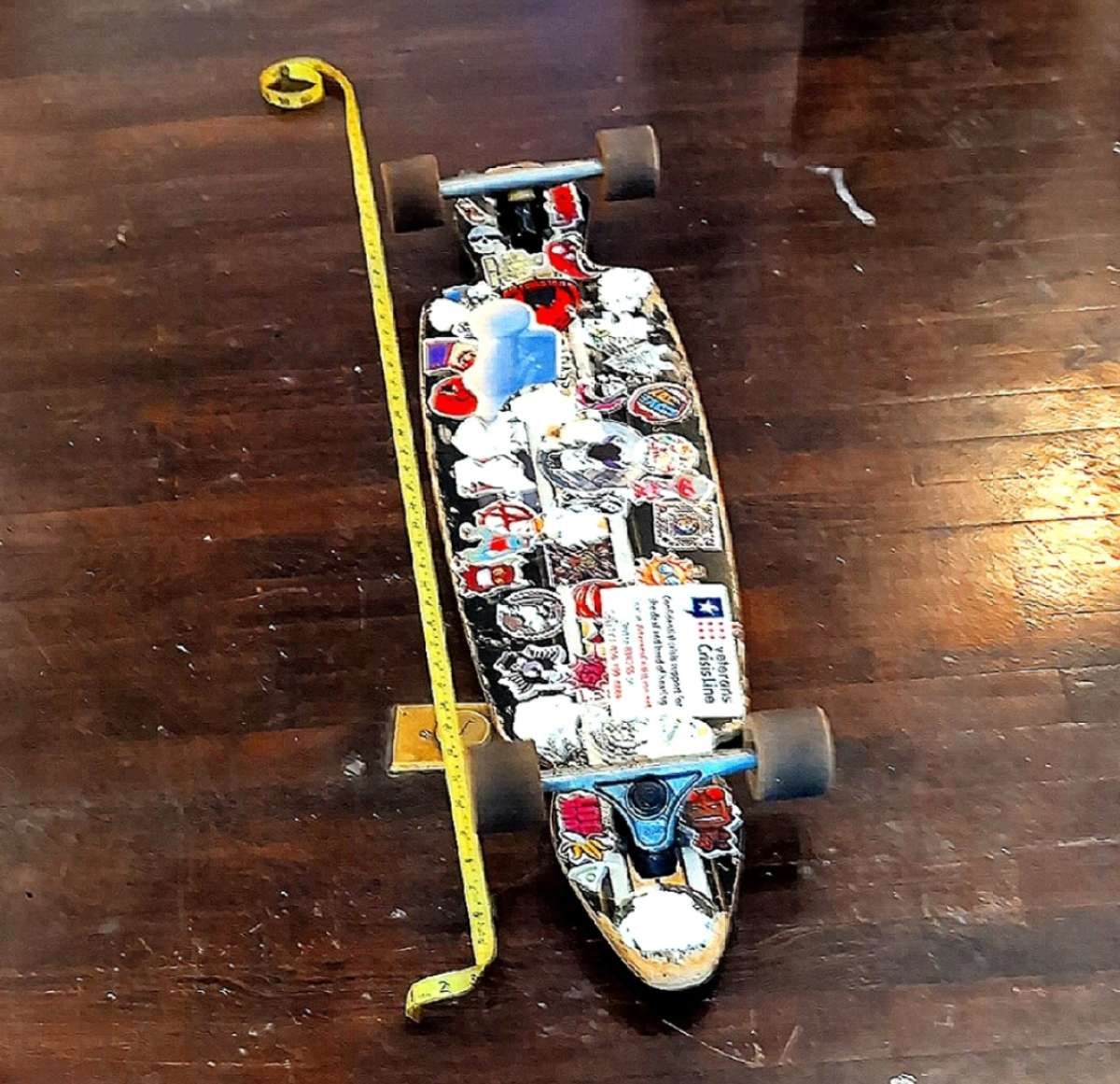 Long Board with Stickers