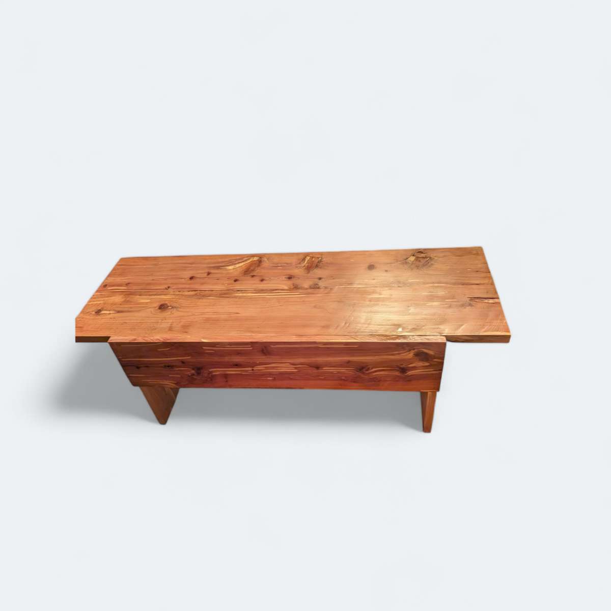 hand crafted rustic mud room bench