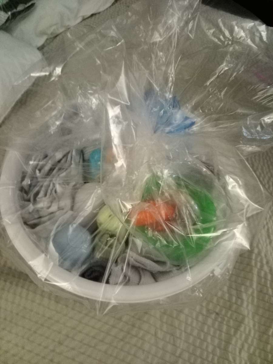 BABY SHOWER LAUNDRY BASKET GIFT FOR A BOY