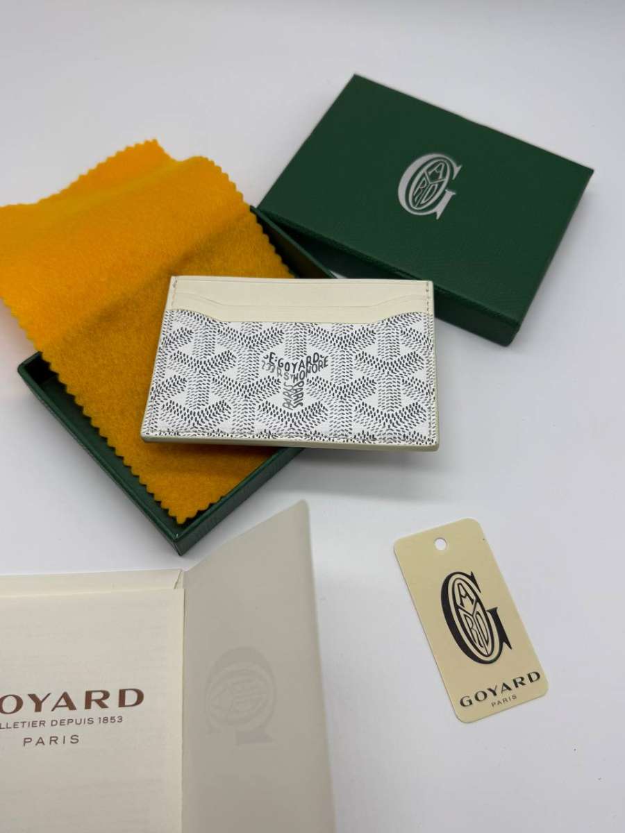 White Goyard Card Holder