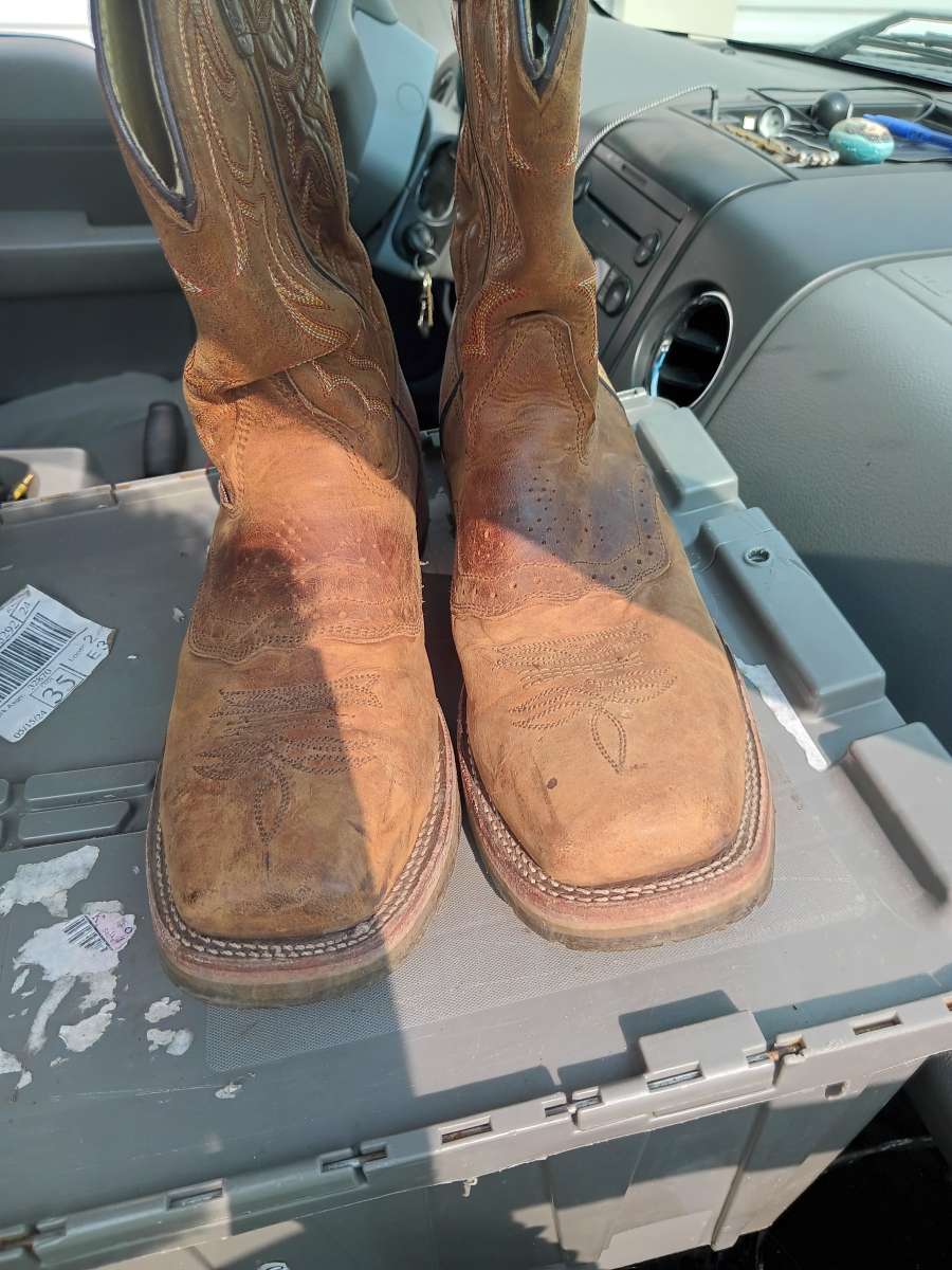 double H square steel toe work boots