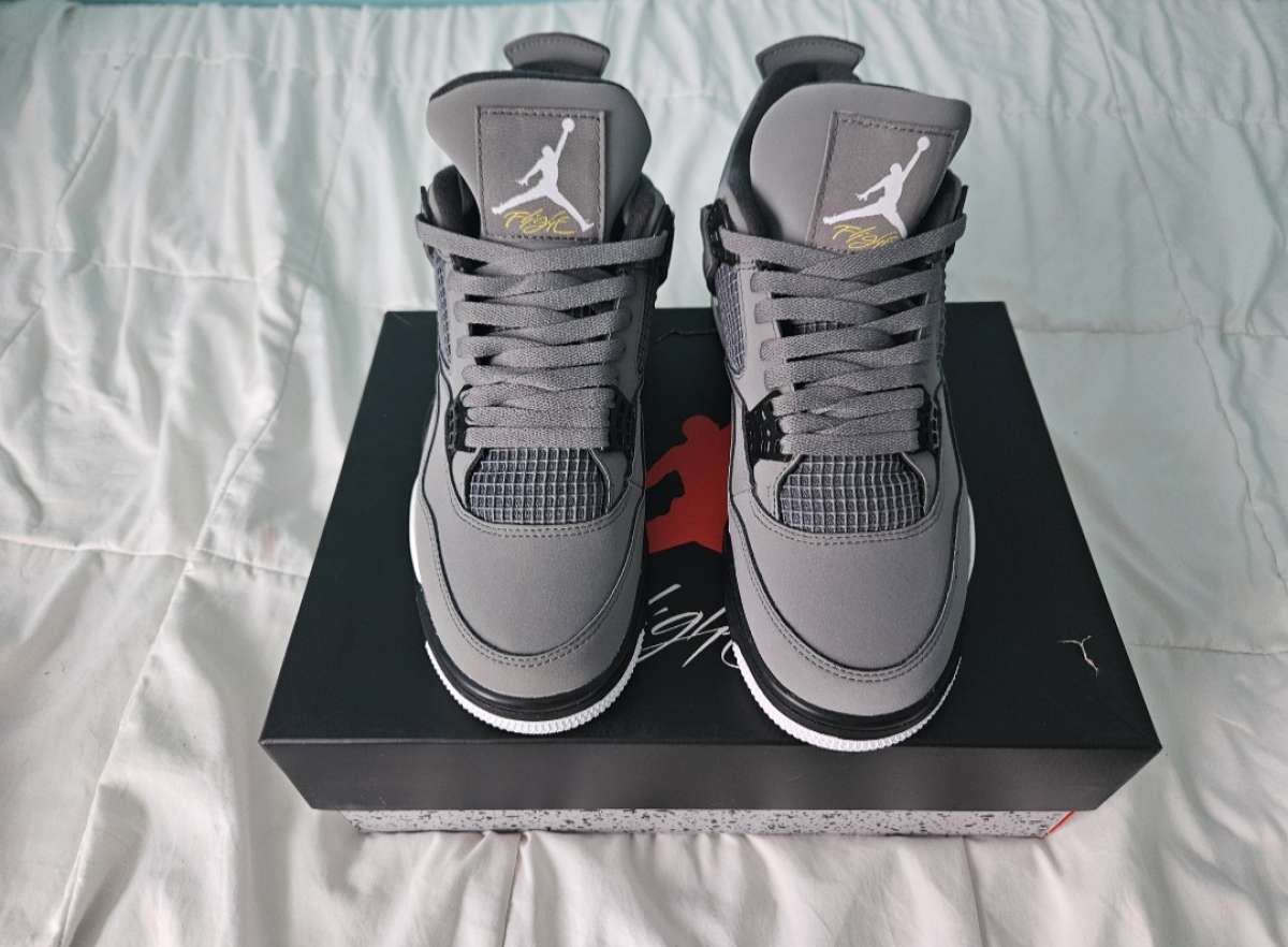 Size 95 Air Jordan 4 Retro Cool GreyChromeDark Charcoal 2019