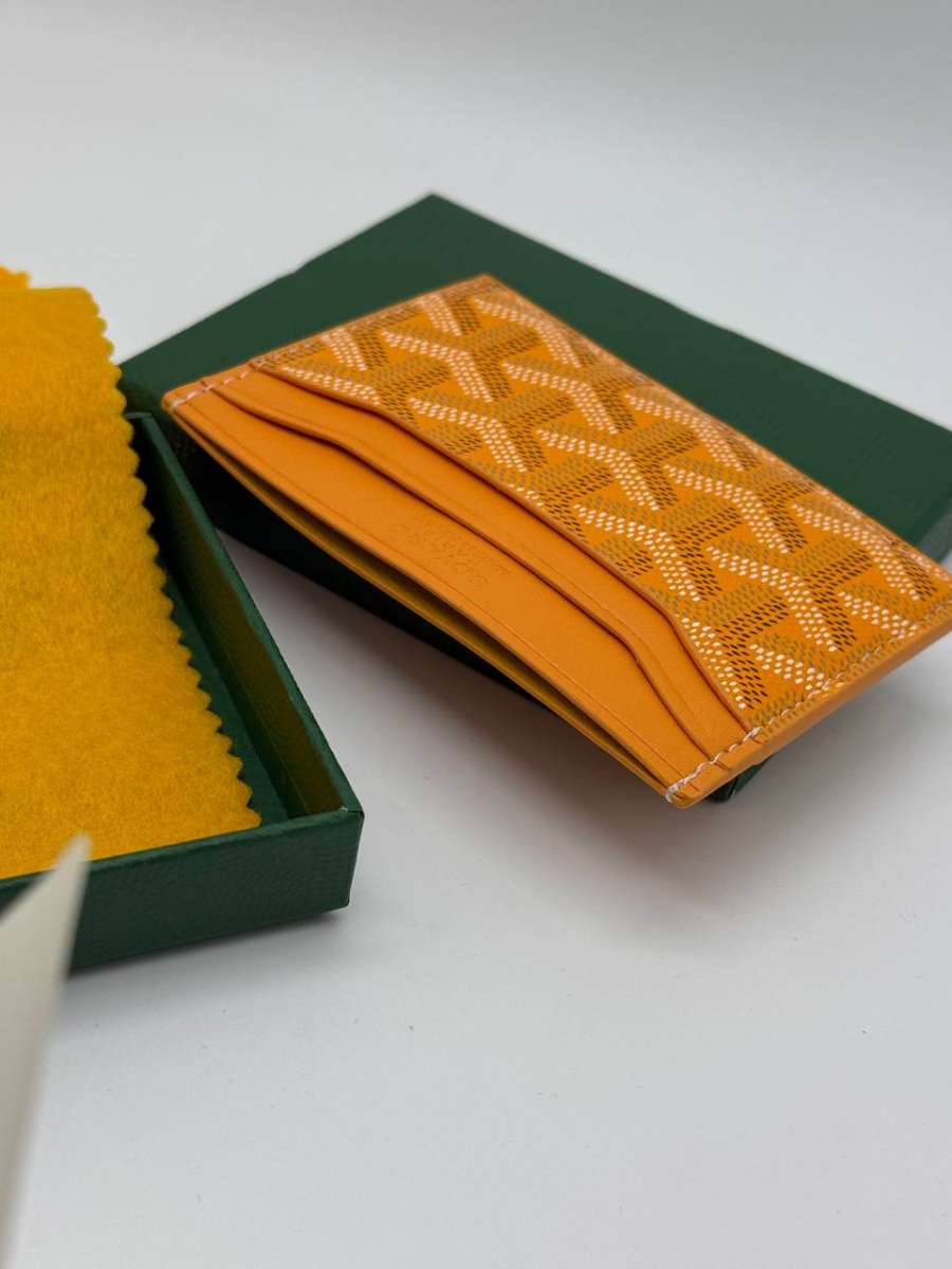 Orange Goyard Card Holder