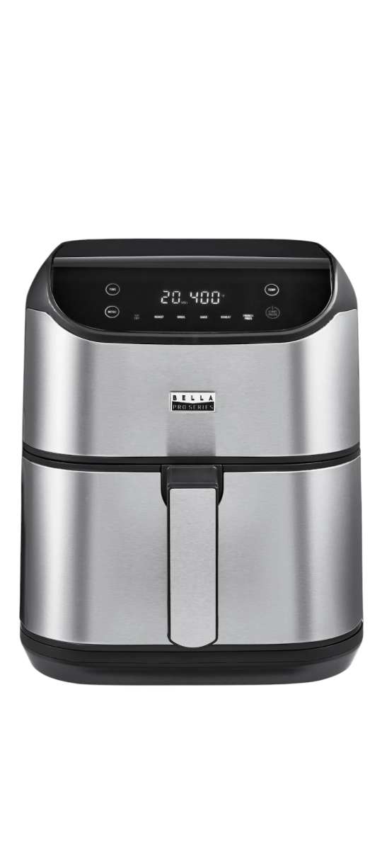 bella PRO  6qt Touchscreen Air Fryer  Stainless Steel new Bo