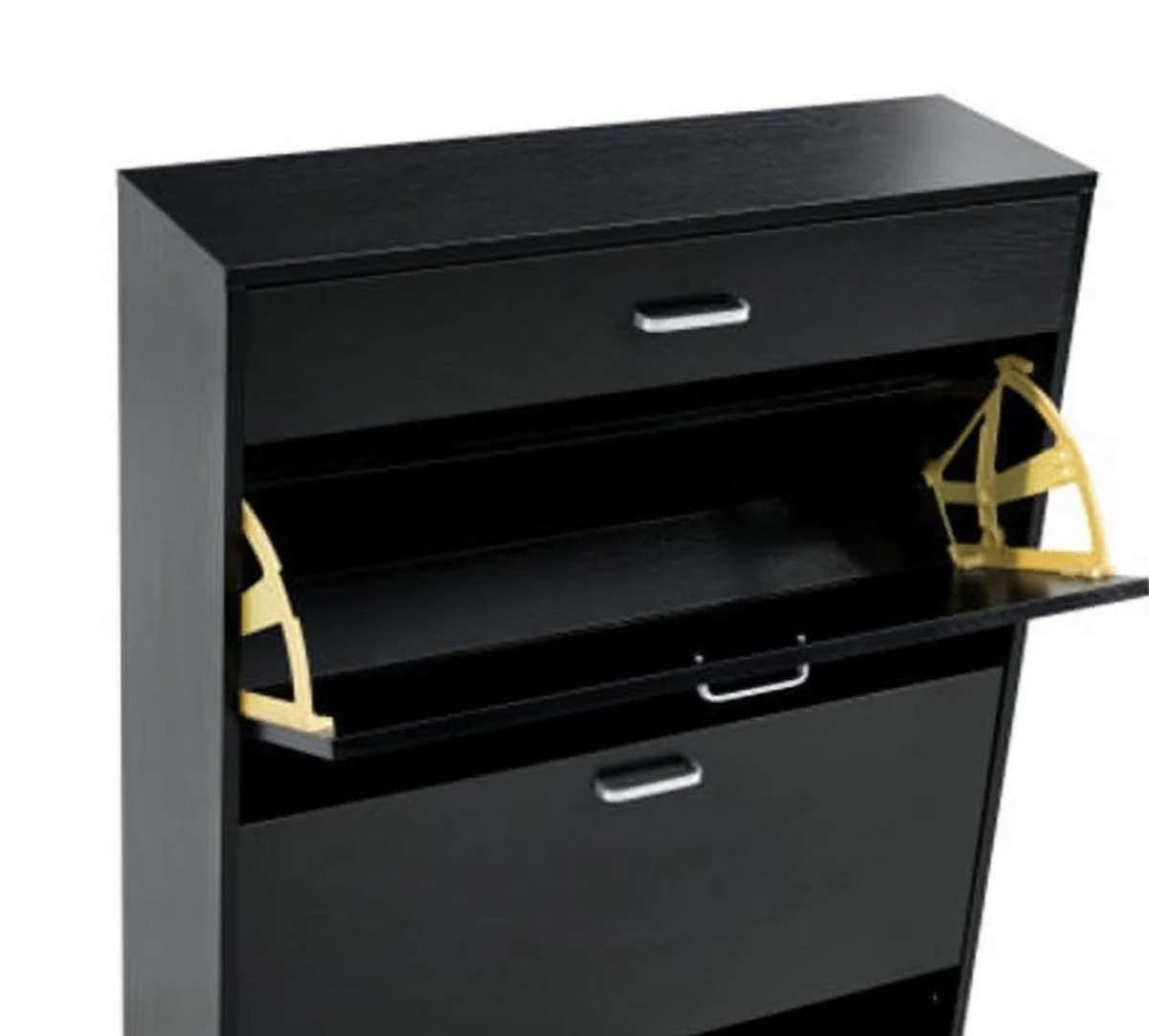 black shoe cabinet