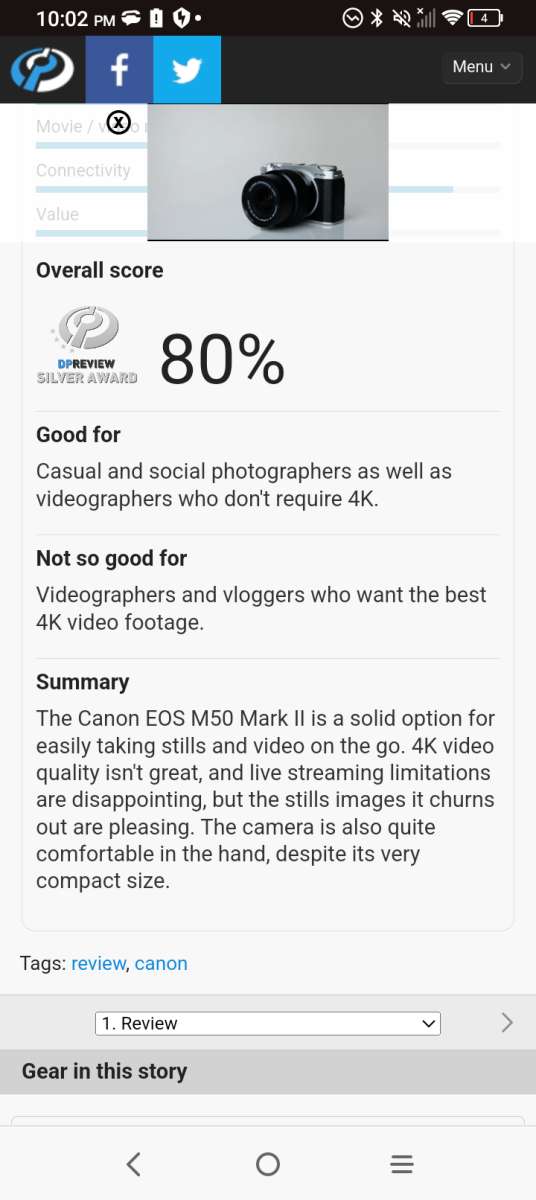 Canon EOS M50 Mark ii mirrorless 4k camera