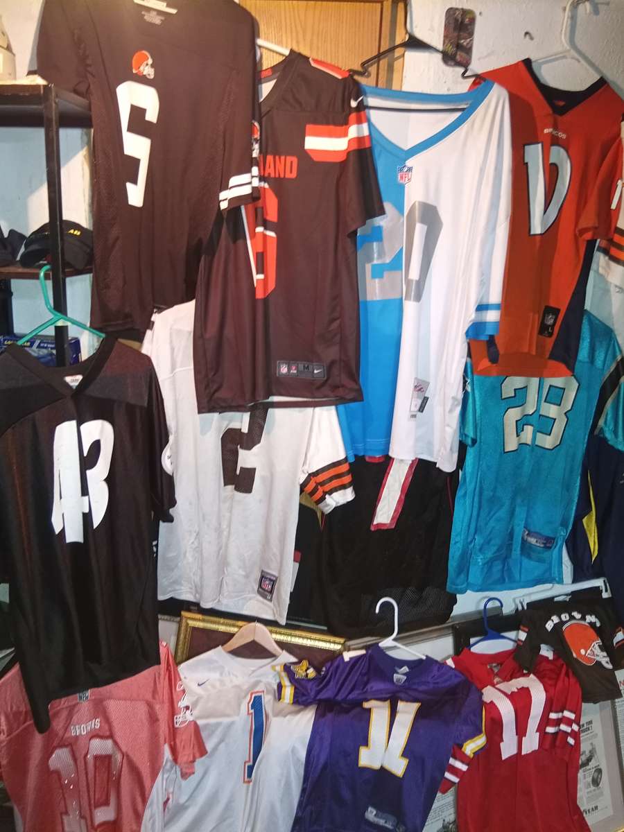 around 60 sport jerseys baseball football NBA