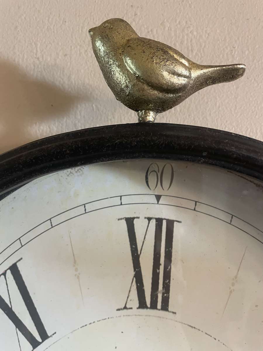 Gold Bird Wall Clock