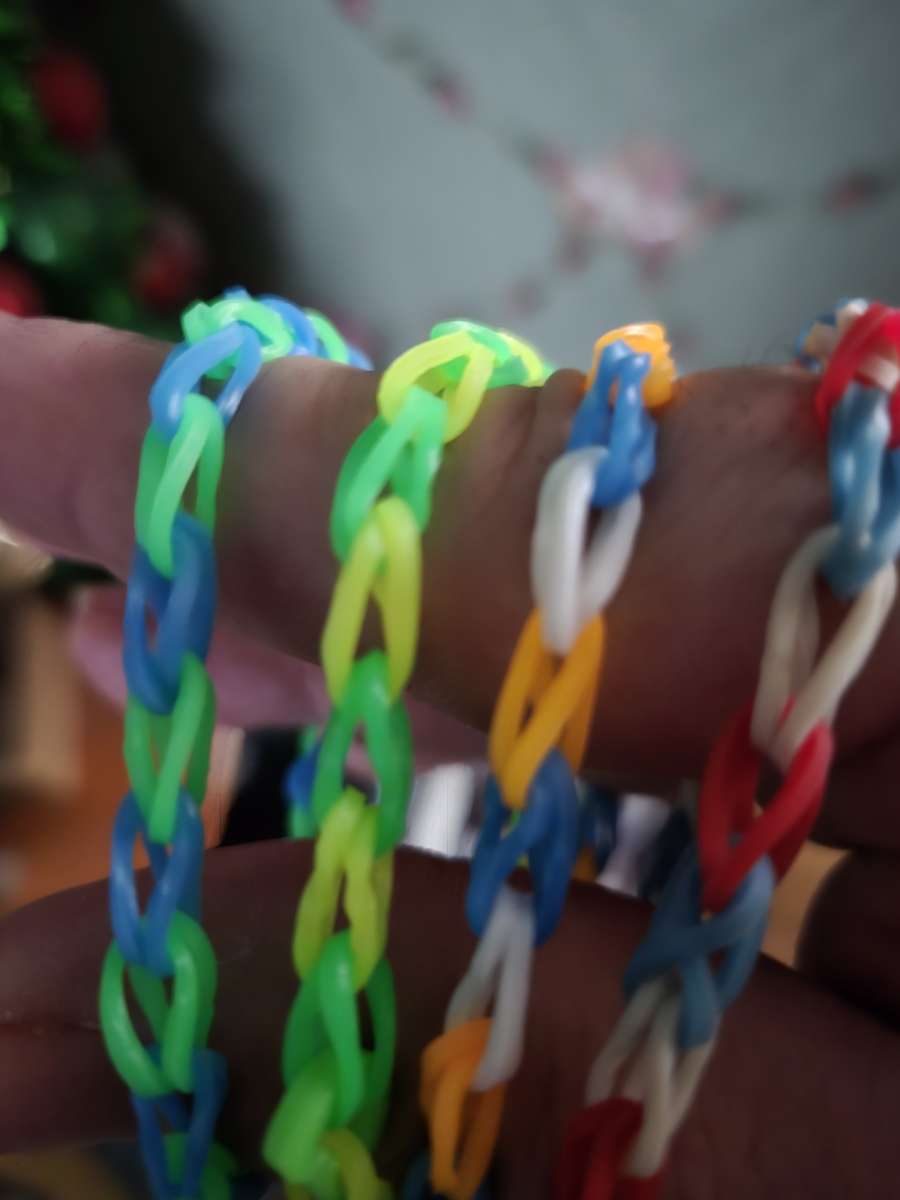 handmade rubber bands bracelet