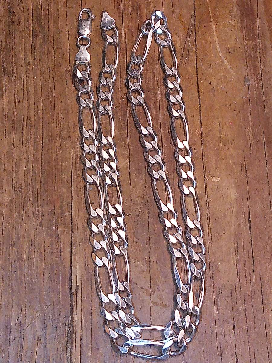 22 inch Hallmark diamond cut 925 Italian silver necklace