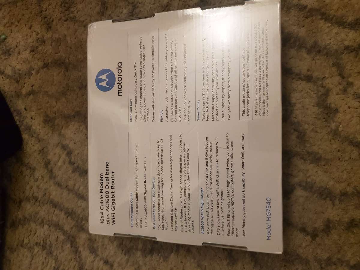 Motorola Modem Router Combo