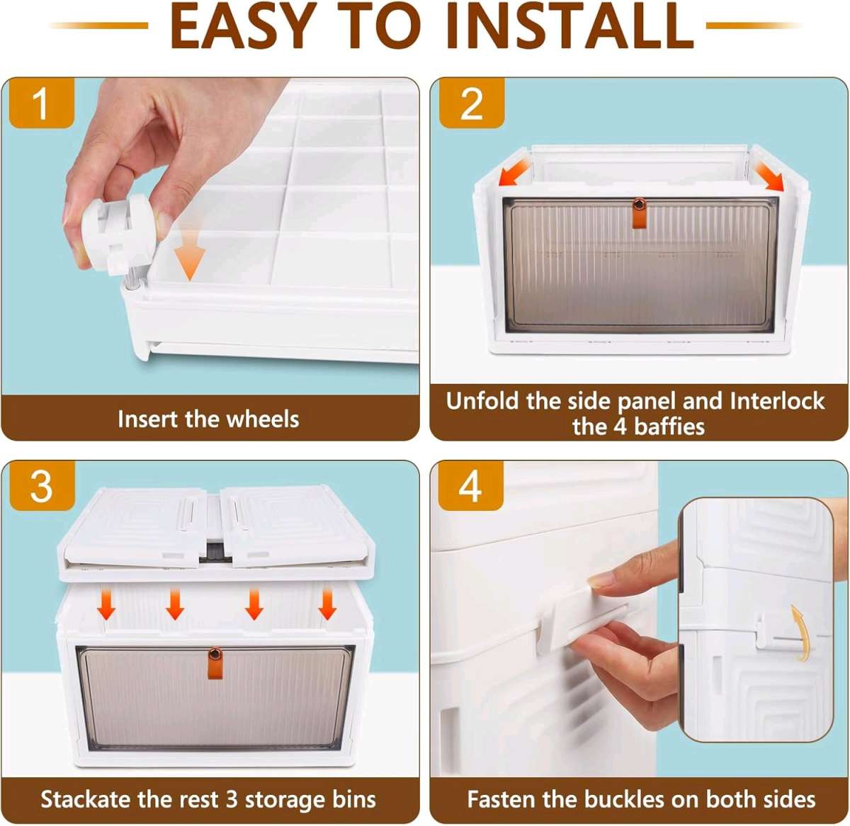 Amazon 4 tier magnetic drawer rack storage bin collapsible