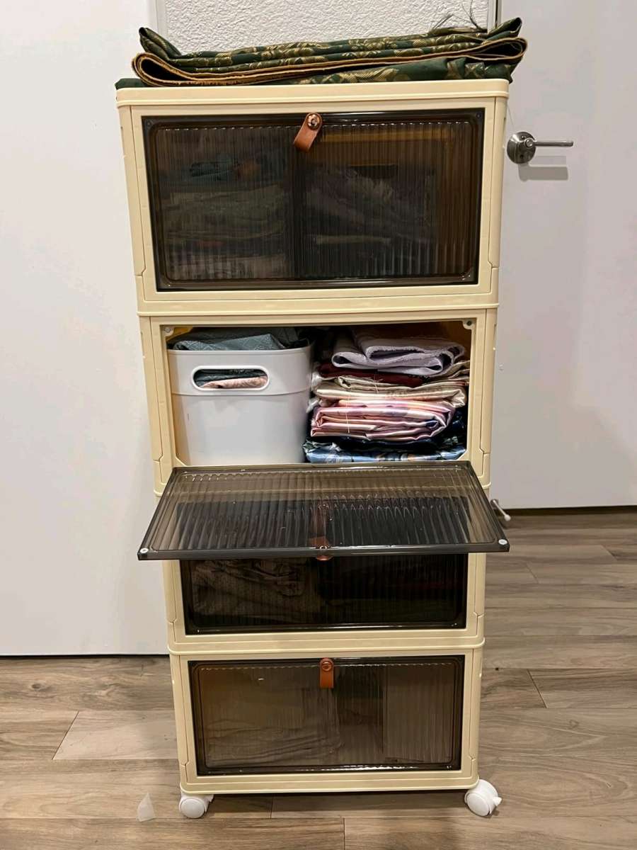 Amazon 4 tier magnetic drawer rack storage bin collapsible