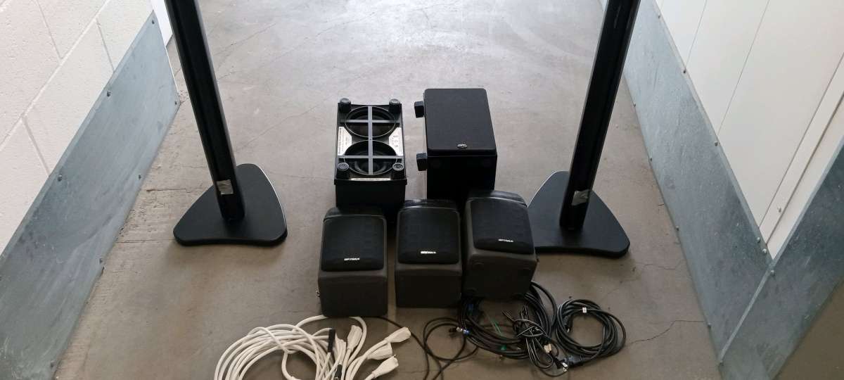 the speaker  and the subwoofer