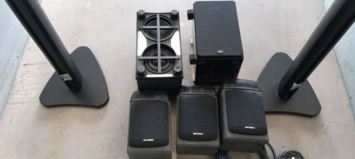 the speaker  and the subwoofer