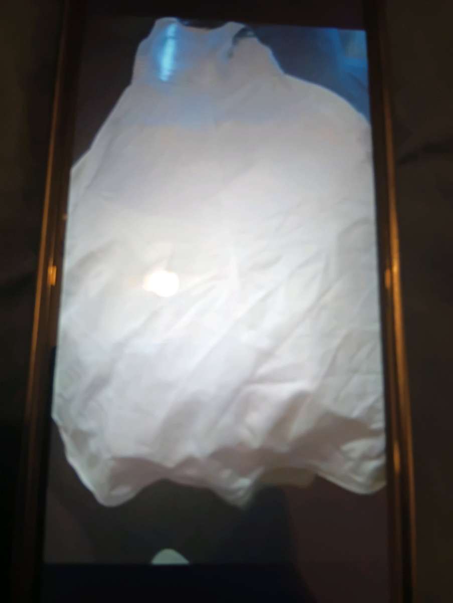 a white wedding dress