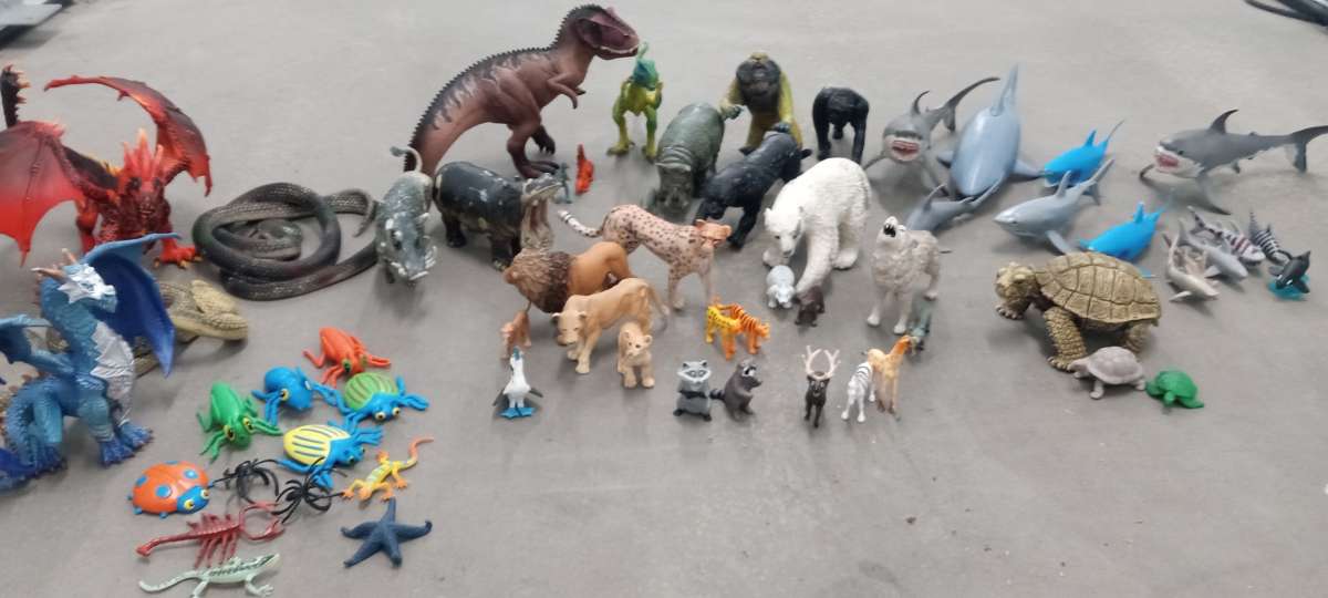 the collection of dinosaurs and more animals