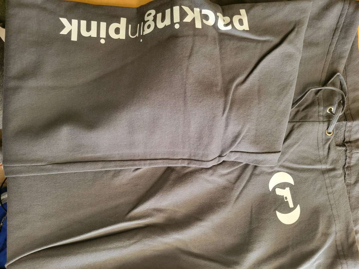 packing in Pink Sweat Pants