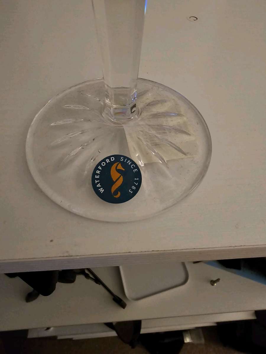 Waterford black crystal wine goblets