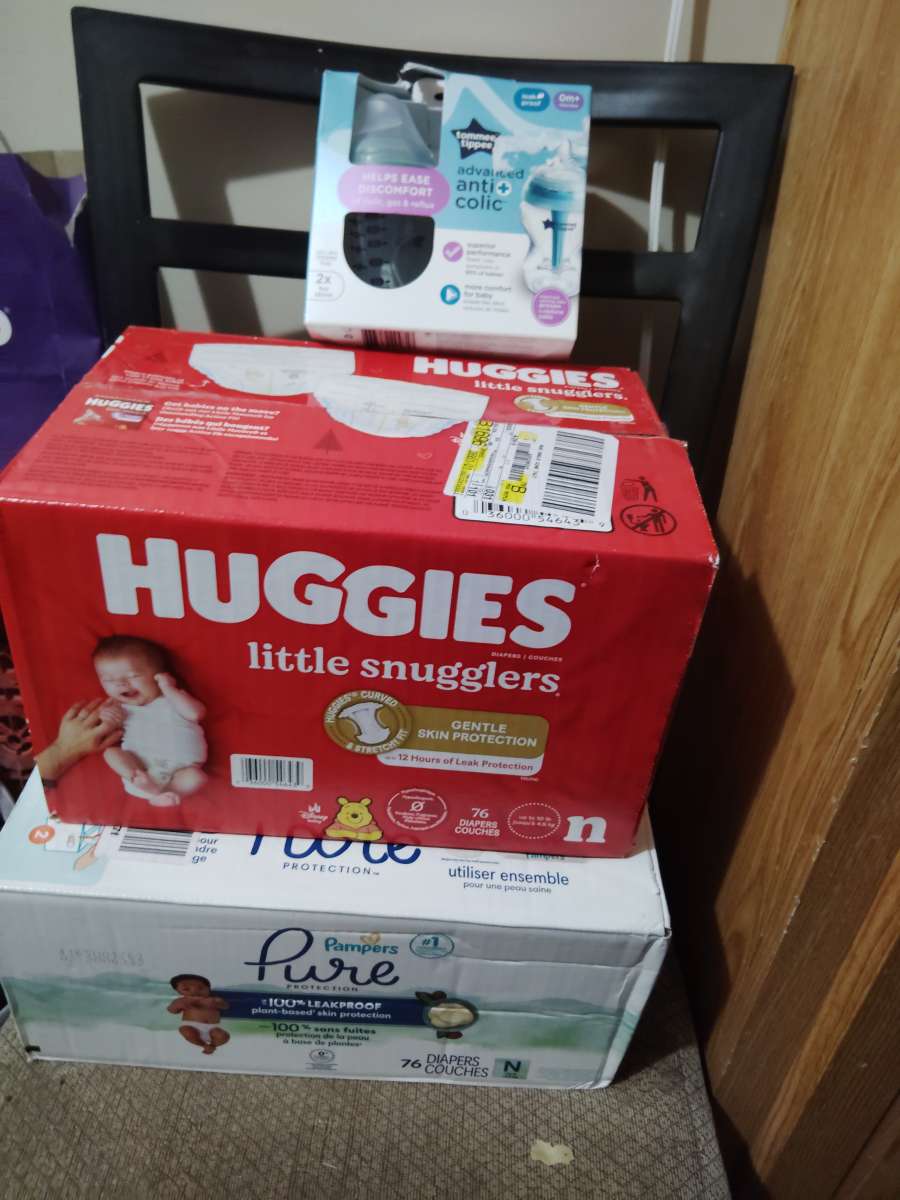 diapers and bottles
