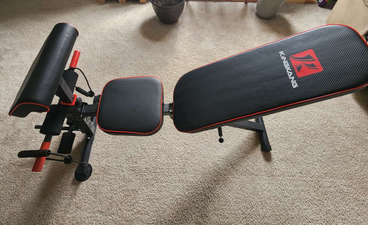 Banco de mancuernas y mesa de pesas plegable