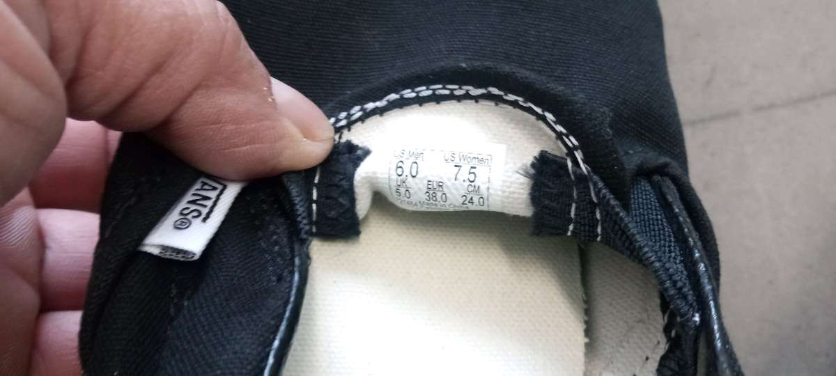 the shoes type vans size 6