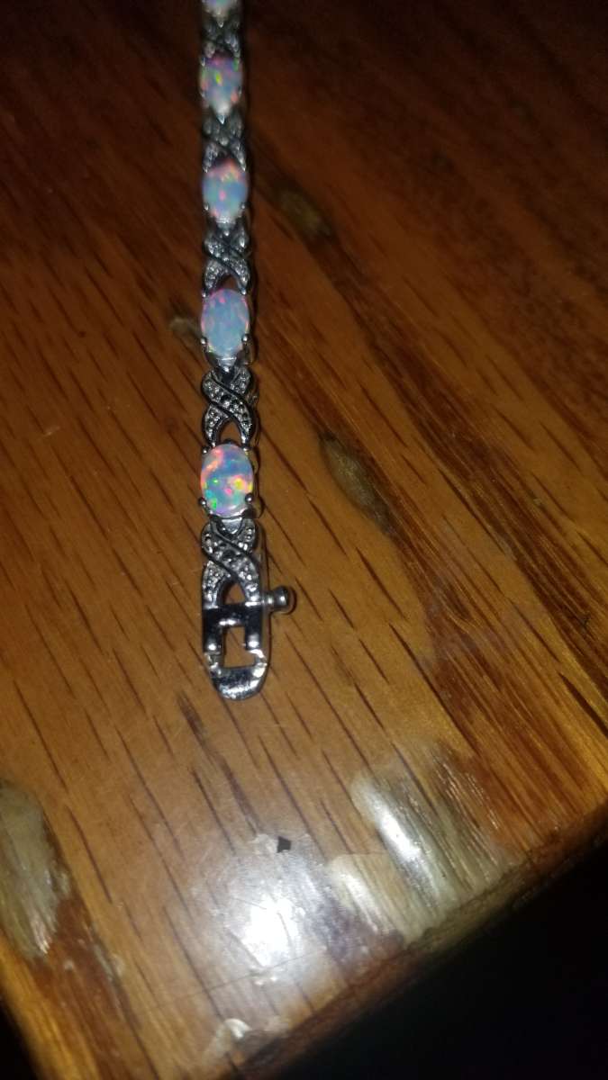 Opal and Diamond Tennis Bracelet