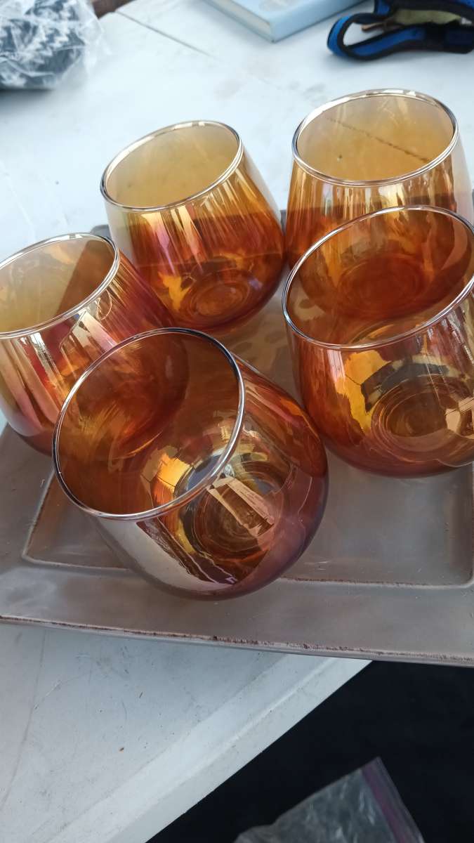 very good quality smoked glasses for 25 5 pieces