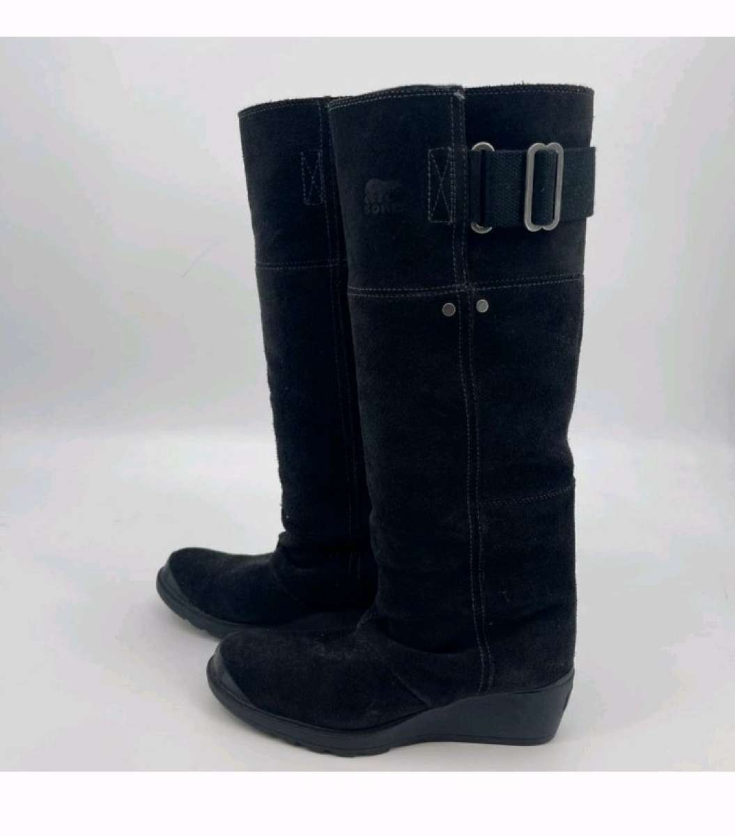 SOREL SUEDE WEDGE BOOTS