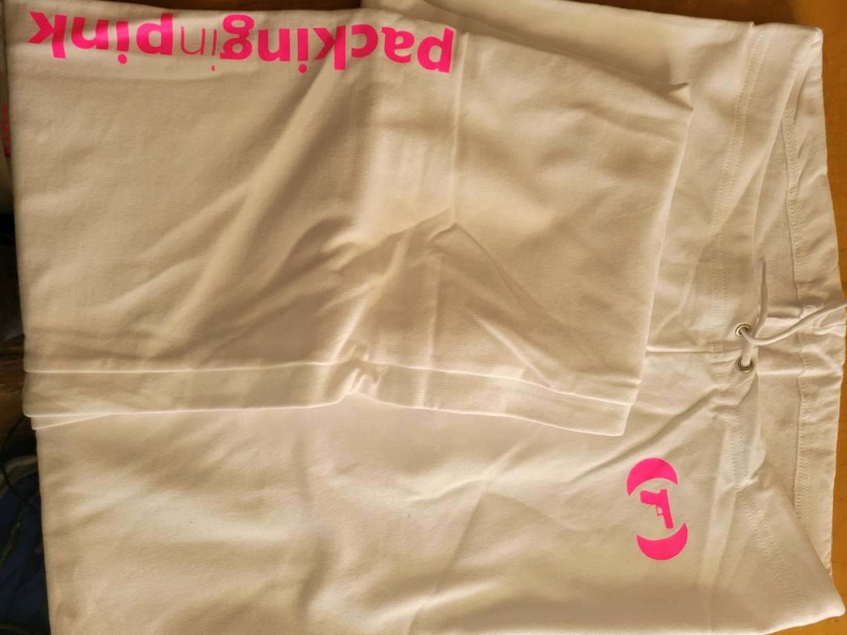 packing in Pink Sweat Pants