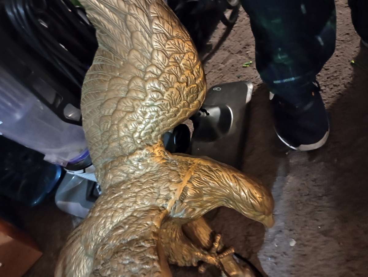 bronze eagle statue