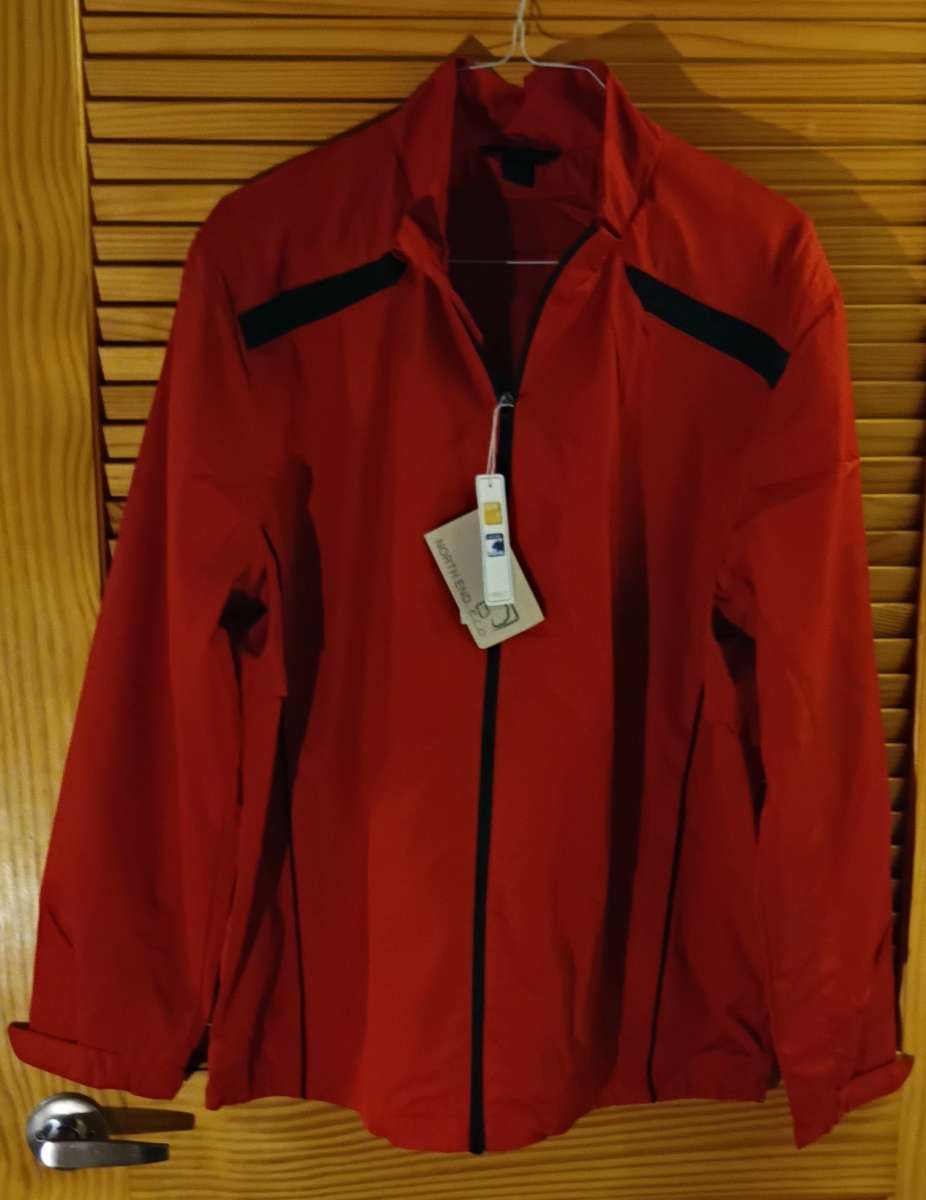 Red and Black Mens Lightweight Zip Jacket