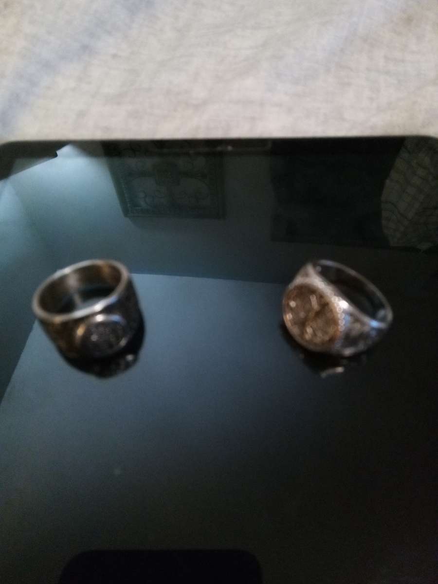 2 stainless steel mens fashion rings