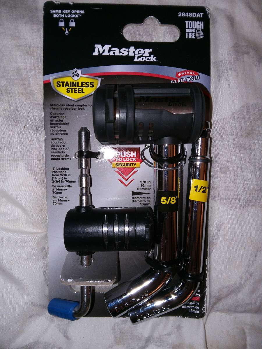 master lock stainless steel trailer hitch locks